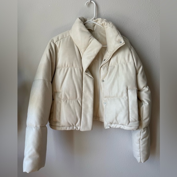 Cream Puffer Jacket - Picture 2 of 5